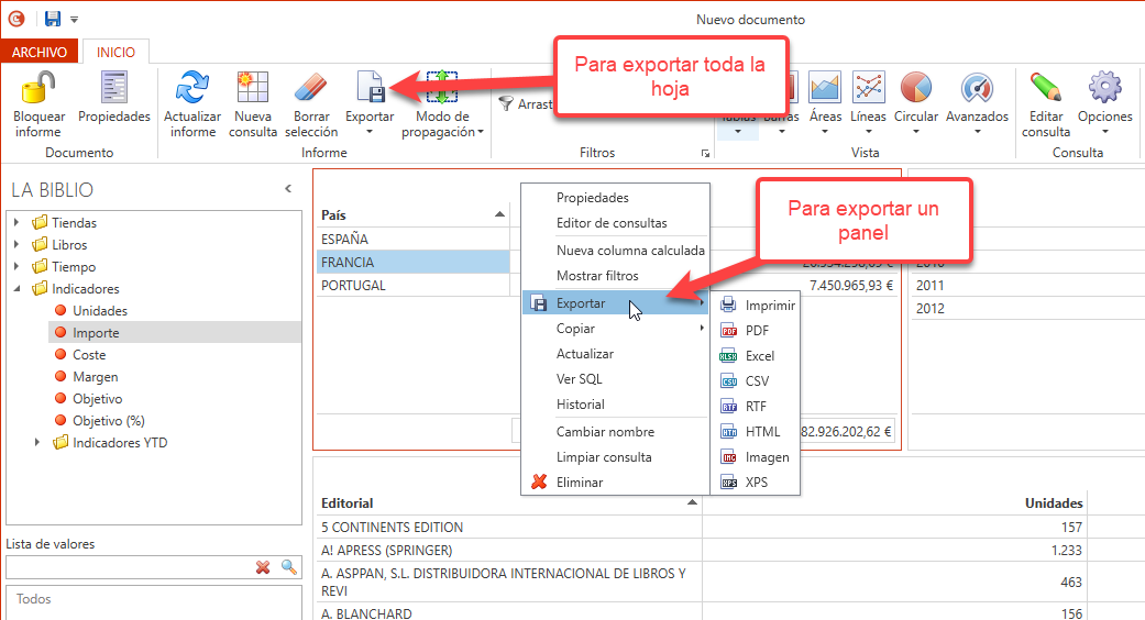 Exportar